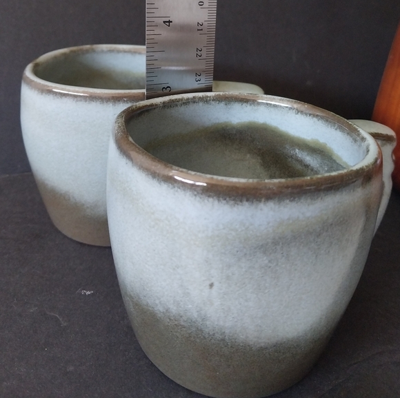 Pair Frankoma 5C Plainsman Coffee / Tea Cups in Woodland Moss - Picture 12 of 12